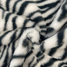 Printed Faux Rabbit Fur ZEBRE White / Black
